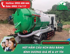Hút hầm cầu KCN Bàu Bàng uy tín, chuyên nghiệp, giá rẻ