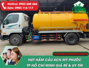 Hút Hầm Cầu KCN Mỹ Phước 1, 2, 3, 4 Giá Rẻ - Phục Vụ 24/24