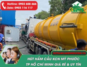 Nhận hút hầm cầu KCN Mỹ Phước TPHCM uy tín, giá tốt, sạch sẽ