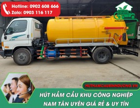 Hút hầm cầu tại KCN Nam Tân Uyên sạch 100%, giá rẻ
