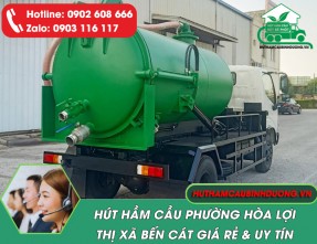 Hút hầm cầu Hòa Lợi Bến Cát uy tín - chất lượng - giá rẻ - bảo hành lâu dài