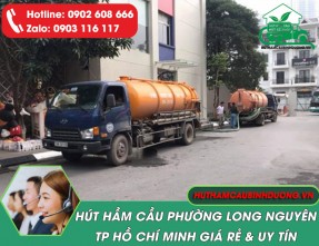 Hút Hầm Cầu Phường Long Nguyên Giá Rẻ, Sạch Sẽ, Có Mặt Nhanh 24/24