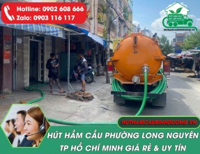 Hút Hầm Cầu Tại Phường Long Nguyên TP.HCM Nhanh – Sạch – Giá Tốt