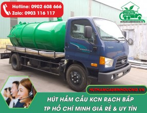 Hút Hầm Cầu KCN Rạch Bắp Giá Rẻ – Sạch Triệt Để – Phục Vụ 24/24