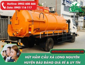  Hút hầm cầu uy tín tại xã Long Nguyên huyện Bàu Bàng ✓ Sạch Sẽ - Giá Rẻ