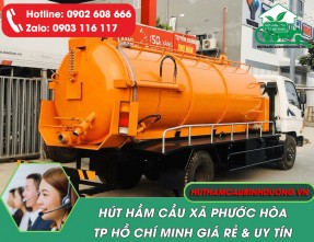 Hút Hầm Cầu Xã Phước Hòa TPHCM Giá Rẻ – Phục Vụ Nhanh 24/24