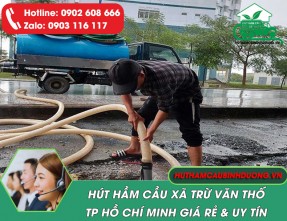 Hút hầm cầu xã Trừ Văn Thố giá rẻ 24/24 – Không đục phá – Sạch 100%