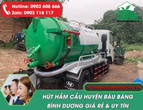 Hút Hầm Cầu Huyện Bàu Bàng Sạch Triệt Để ⭐ Giá Rẻ & Công nghệ hiện đại
