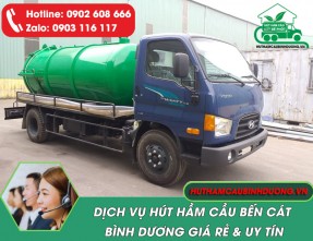 Dịch vụ hút hầm cầu Bến Cát giá rẻ, chuyên nghiệp với công nghệ hiện đại
