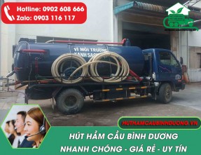 Hút hầm cầu Bình Dương ✔️giá rẻ, nhanh chóng【Hút Sạch 99%】