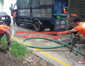 Dịch vụ hút hầm cầu, thông cống nghẹt giá rẻ tại Bến Cát