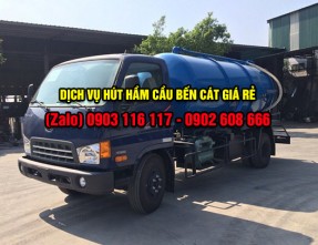 Hút hầm cầu Bến Cát giá rẻ. Cam kết sạch sẽ, đúng khối lượng