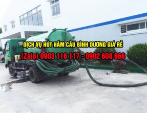 Hút hầm cầu tại Bình Dương uy tín giá rẻ. Bảo hành lâu dài