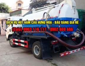 Hút hầm cầu Hưng Hòa - Bàu Bàng uy tín nhanh chóng, đảm bảo sạch sẽ 100%