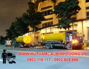 Dịch vụ hút hầm cầu giá rẻ uy tín tại kcn Sóng Thần 1,2,3 Bình Dương