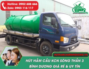 Hút hầm cầu KCN Sóng Thần 3 nhanh chóng – triệt để 100% – giá rẻ – bảo hành lâu dài