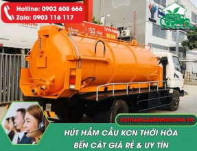 #1 Hút Hầm Cầu KCN Thới Hòa Bến Cát Giá Rẻ, Sạch Triệt Để