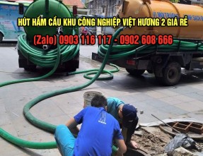 Hút hầm cầu KCN Việt Hương 2 giá rẻ, không phải đục phá, không gây mùi hôi