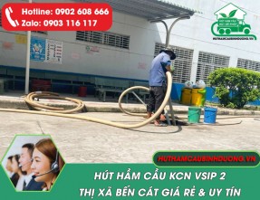 Hút hầm cầu Vsip 2 giá rẻ, uy tín, nhanh chóng ✅ [PHỤC VỤ 24/7]