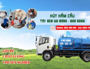 Hút hầm cầu tại Lai Hưng Bàu Bàng Giá rẻ - Cam kết sạch 100%
