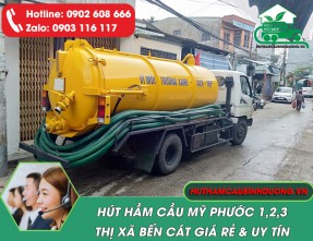 Hút Hầm Cầu Mỹ Phước - Bến Cát Giá Rẻ & Uy Tín ❤️【Phục vụ 24/24】
