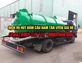 Chuyên nhận hút hầm cầu KCN Nam Tân Uyên Bình Dương giá rẻ