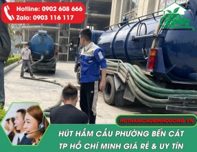 Hút hầm cầu phường Bến Cát giá rẻ – nhanh chóng – không đục phá
