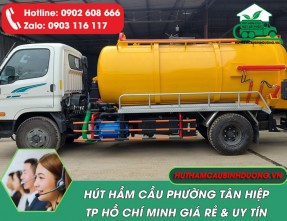 Hút Hầm Cầu Phường Tân Hiệp Giá Rẻ【 Không đục phá, sạch 100% 】