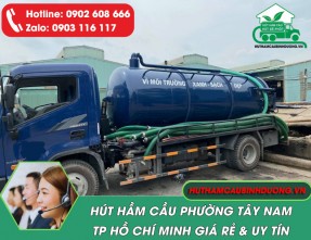 Hút Hầm Cầu Phường Tây Nam Sạch 100%, không có phí phụ, giá rẻ