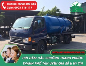 Hút hầm cầu phường Thạnh Phước TP Tân Uyên giá rẻ【✔️HÚT SẠCH 100%】