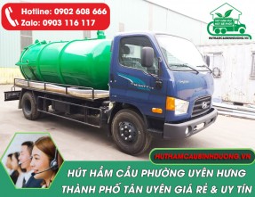 Hút hầm cầu Phường Uyên Hưng Thành Phố Tân Uyên giá rẻ, phục vụ 24/24