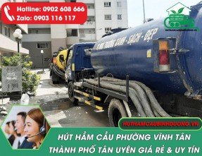 Hút Hầm Cầu Phường Vĩnh Tân - Tân Uyên Giá Rẻ ❤️【SẠCH TRIỆT ĐỂ】