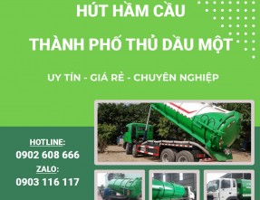 Dịch vụ hút hầm cầu TP Thủ Dầu Một giá rẻ uy tín, bảo hành dài hạn