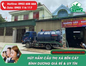 Hút hầm cầu Bến Cát ✔️GIÁ RẺ - SẠCH TRIỆT ĐỂ ☎️ 0902 608 666