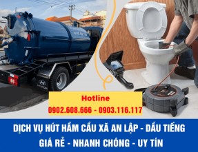 Dịch Vụ Hút Hầm Cầu Xã An Lập - Dầu Tiếng Uy Tín, Có Mặt Nhanh Chóng