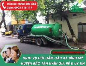 Hút Hầm Cầu Xã Bình Mỹ, Bắc Tân Uyên ✅ Uy Tín - Giá Rẻ - Phục Vụ 24/24