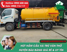 Hút hầm cầu tại xã Trừ Văn Thố Bàu Bàng đúng khối lượng, giá rẻ