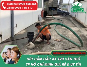 Dịch vụ hút hầm cầu xã Trừ Văn Thố TPHCM giá rẻ | Phục vụ 24/24