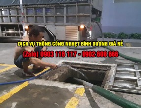 Thông cống nghẹt Bình Dương giá rẻ. Cam kết sạch sẽ. Phục vụ 24/24
