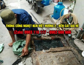 Dịch vụ thông cống nghẹt giá rẻ uy tín tại KCN Việt Hương 2