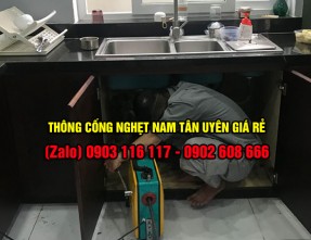 Dịch vụ thông cống nghẹt Nam Tân Uyên giá rẻ - Không đục phá - Đảm bảo sạch sẽ