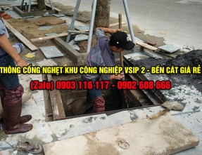 Dịch vụ thông cống nghẹt KCN VSIP 2 giá rẻ uy tín. Phục vụ chuyên nghiệp, nhanh chóng
